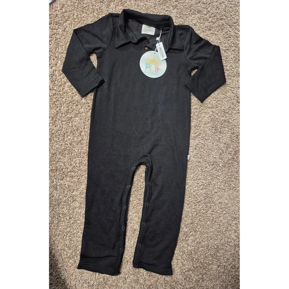 Little sleepies play long sleeve romper size 2T new with tags - black